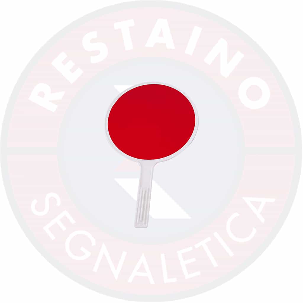 Paletta da Moviere per transito alternato diametro 300 mm rossa/verde rifrangente Cl.1