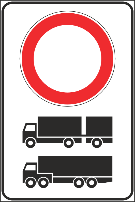 Divieto di transito autocarri Divieto di transito autocarri