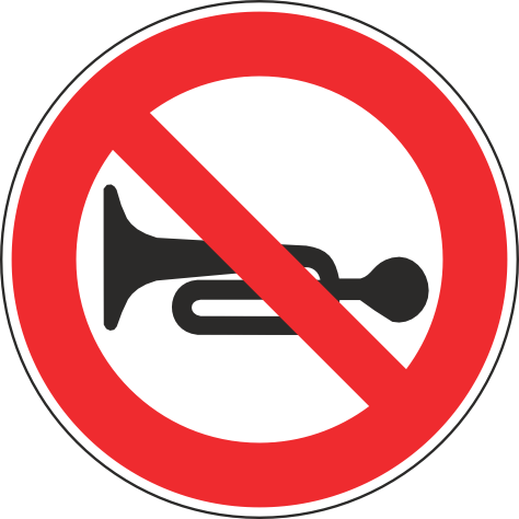 Divieto di segnalazioni acustiche Divieto di segnalazioni acustiche
