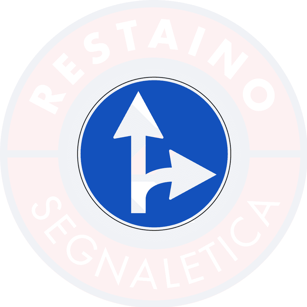 Segnale Direzioni consentite diritto e destra – Figura II 81/b Art.122 ...