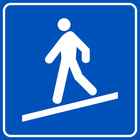 Rampa inclinata pedonale Rampa inclinata pedonale