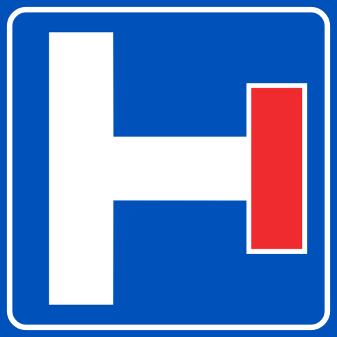Preavviso di strada senza uscita (b) Preavviso di strada senza uscita (b)