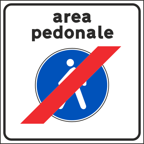 Fine area pedonale